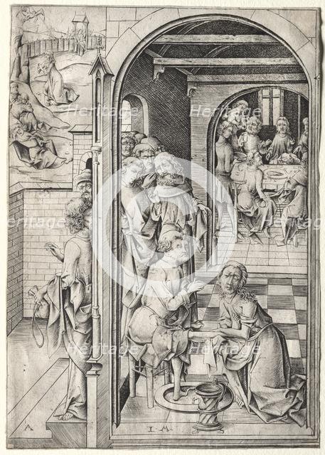 The Passion: Christ Washing the Feet of His Disciples. Creator: Israhel van Meckenem (German, c. 1440-1503).