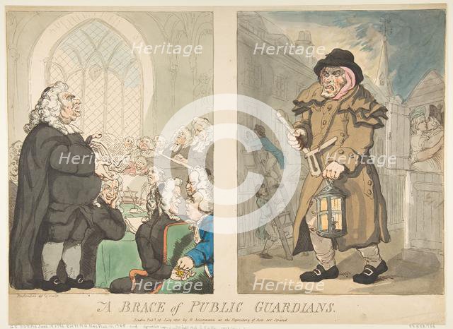 A Brace of Public Guardians, July 10, 1800. Creator: Thomas Rowlandson.