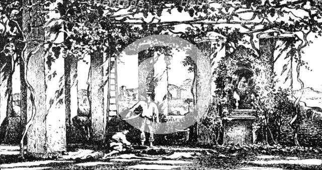 In the Gardens of SS. Giovanni e Paolo...by C. Earle:...Institute of Painters in Oil Colours, 1883. Creator: Unknown.