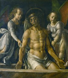 Pietà with two angels , 1480. Creator: Berruguete, Pedro (1450-1503).