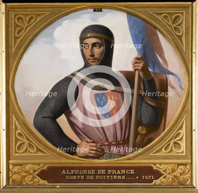 Prince Alphonse of Poitiers (1220-1271), Count of Toulouse, 1837. Creator: Decaisne, Henri (1799-1852).