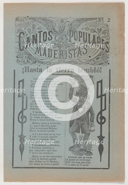 Broadsheet celebrating one of the founders of the Mexican Revolution, Francisco Madero..., ca. 1911. Creator: José Guadalupe Posada.