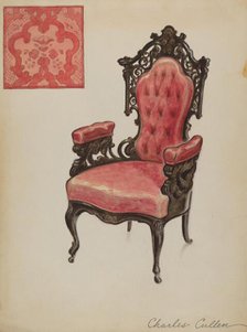 Armchair, c. 1936. Creator: Charles Cullen.