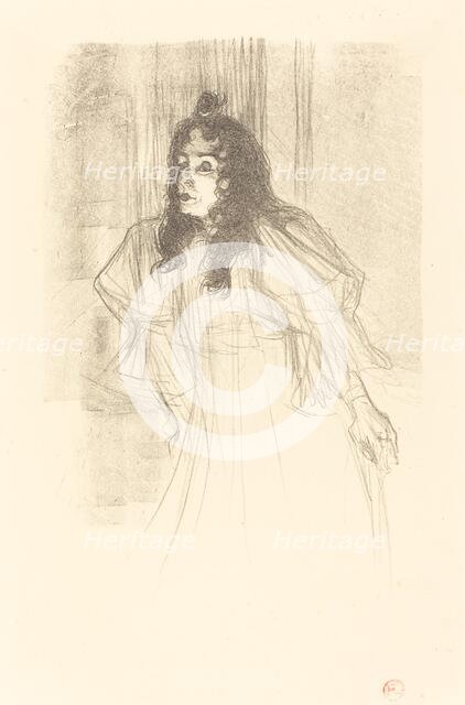 Miss May Belfort Bare-Headed (Miss May Belfort en cheveux), 1895. Creator: Henri de Toulouse-Lautrec.