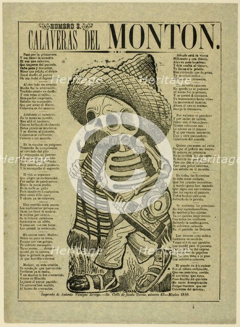 Calavera of the Masses, no. 2, c. 1910. Creator: José Guadalupe Posada.