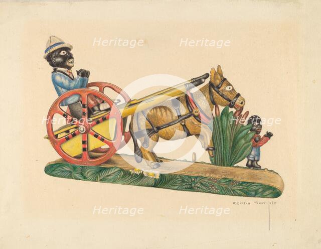 Cast Iron Toy Bank, c. 1939. Creator: Bertha Semple.