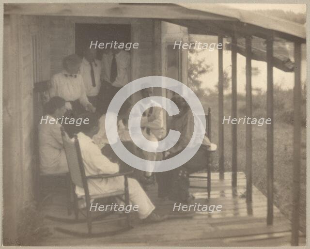 A Good Story, 1913. Creator: Gertrude L Brown.