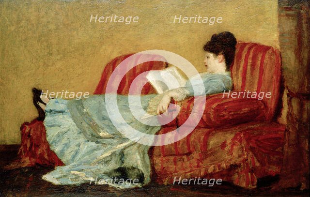 Young Lady Reading, 1878. Creator: Cassatt, Mary (1845-1926).
