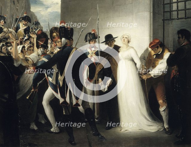 Marie Antoinette Being Taken to Her Execution on 16 October 1793, 1794. Artist: Hamilton, William (1751-1801)