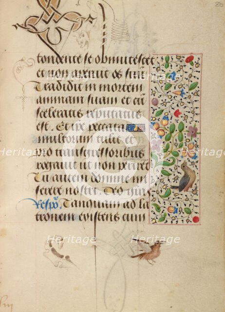 Decorated Text Page; Prayer Book of Charles the Bold, about 1471. Creator: Unknown.