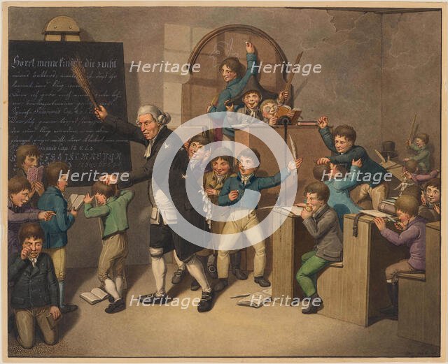 The school lesson. Scenes of life during the Biedermeier period. Creator: Opiz, Georg Emanuel (1775-1841).