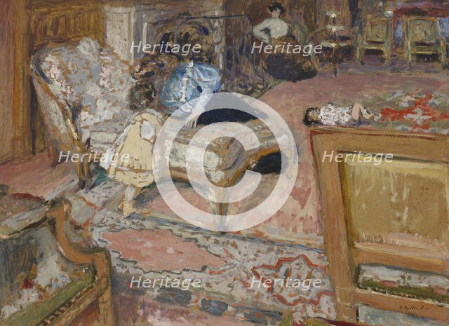 Confidence, les enfants Bernheim au salon, 1905. Creator: Vuillard, Édouard (1868-1940).