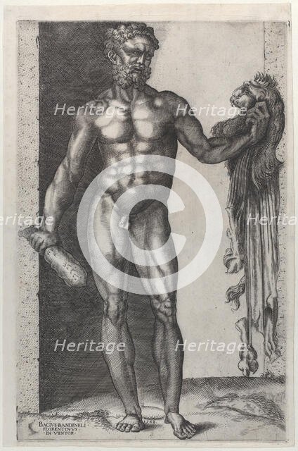 Hercules with his Club and Lion Skin, 1548. Creator: Anon.