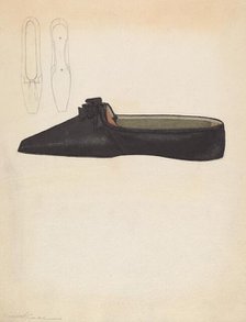 Woman's Slipper, c. 1937. Creator: Bessie Forman.