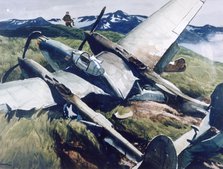 'Crash Landing, Aleutians', 1943. Artist: Ogden Minton Pleissner