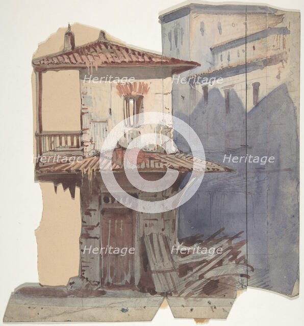 Design for a Stage Set at the Opéra, Paris, 1830-90. Creator: Eugene Ciceri.