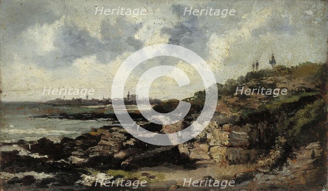 Shore Landscape, Le Havre, c1850-1890. Creator: Eugene Louis Boudin.