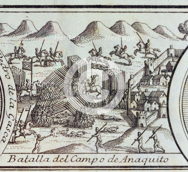 Conquest of Peru, 3rd Civil War, 'Battle of the Añaquito field' (now Ecuador), battle that faced …