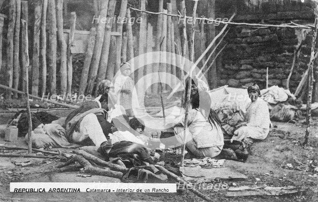 A family at work, Catamarca, Argentina, early 20th century. Artist: Unknown
