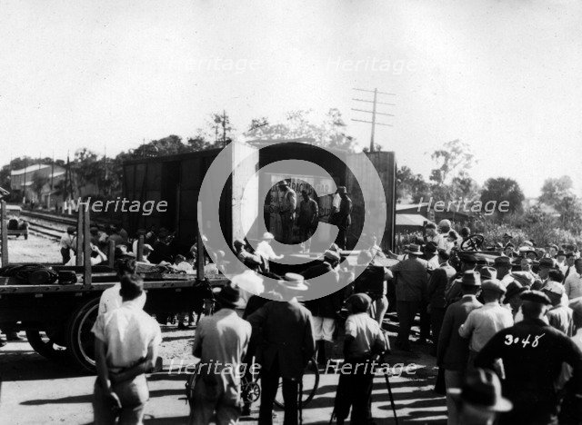 Sunbeam 1000hp World Land speed record attempt at Daytona 1927 Artist: Unknown.