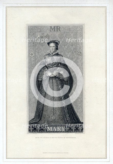 Queen Mary I of England, (19th century).Artist: T Brown