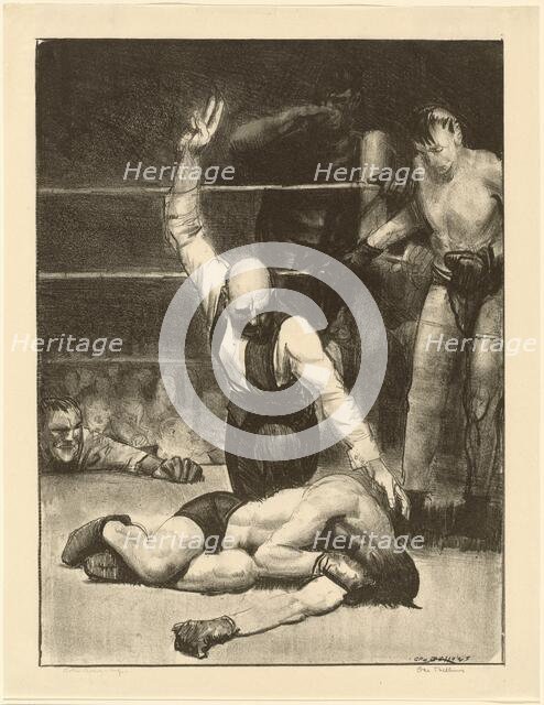 Counted Out, second stone, 1921. Creator: George Wesley Bellows.