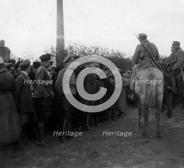 Review of White Guard troops in Tomsk on September 22, 1918. Creator: Unknown.