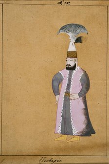 An Officer of the Janissaries (Costume Plate), early 18th century. Creator: Unknown.