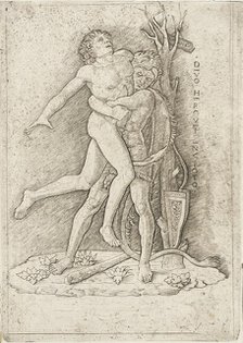 Hercules and Antaeus, after 1507. Creator: Giovanni Antonio da Brescia.