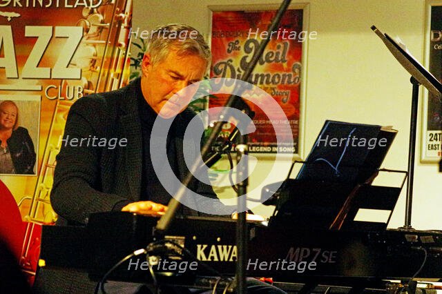 Adrian York, Paul Higgs Quartet, East Grinstead Jazz Club, Chequer Mead Theatre, West Sussex, 2025. Creator: Brian O'Connor.