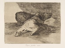 Plate 40 from 'The Disasters of War' (Los Desastres de La Guerra): 'He ge..., 1810 (published 1863). Creator: Francisco Goya.