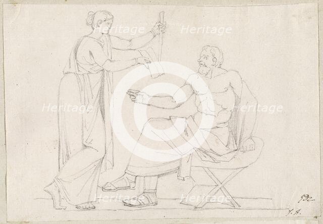 Socrates and Diotima, 1775/80. Creator: Jacques-Louis David.