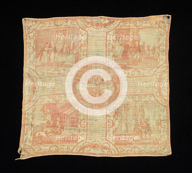 Handkerchief, possibly British, ca. 1800. Creator: Unknown.