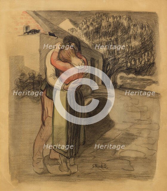 À la ferme (At the farm). Creator: Steinlen, Théophile Alexandre (1859-1923).