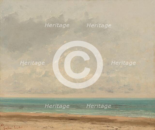 Calm Sea, 1866. Creator: Gustave Courbet.