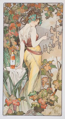 Cognac Bisquit, ca 1899. Creator: Mucha, Alfons Marie (1860-1939).