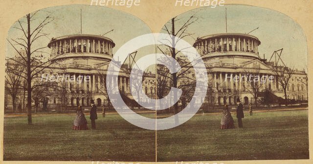 View of The Capitol, Washington, U.S., about 1860. Creator: London Stereoscopic & Photographic Co.