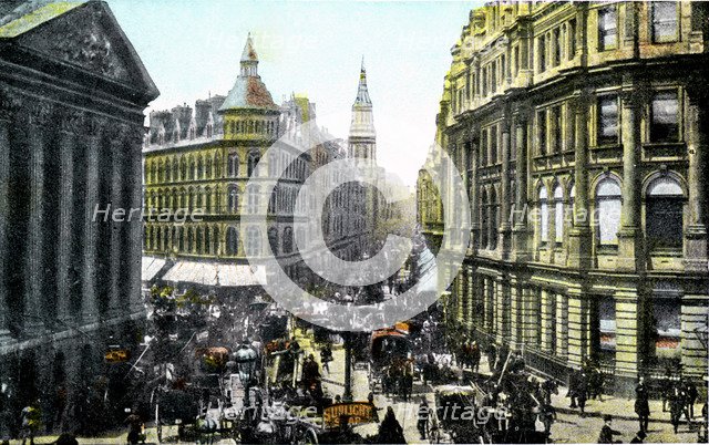 Mansion House and Cheapside, London, early 20th century. Artist: Unknown