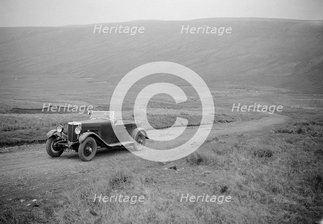 Kitty Brunell road testing a MG 18/80, April 1931. Artist: Bill Brunell.