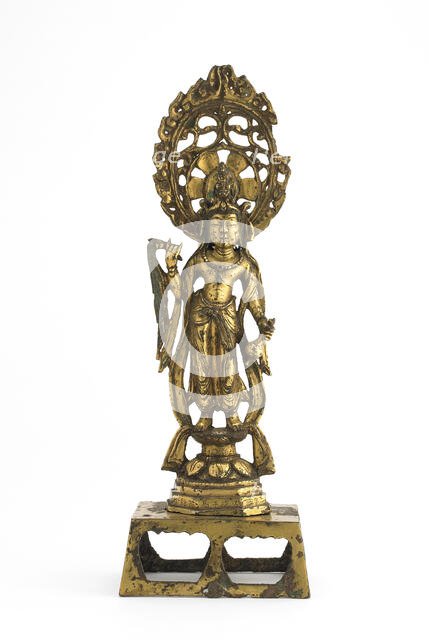 Standing Bodhisattva Guanyin (Avalokiteshvara), Early Tang dynasty, 700-750. Creator: Unknown.