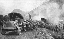 'Le debut des operations ; Les difficultes de la route de Florina par Kozani', 1916. Creator: Unknown.