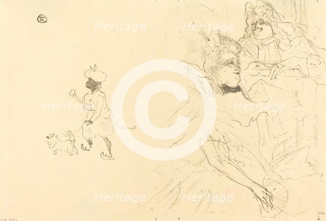 Cover for "L'example de Ninon de Lenclos amoureuse", 1897. Creator: Henri de Toulouse-Lautrec.