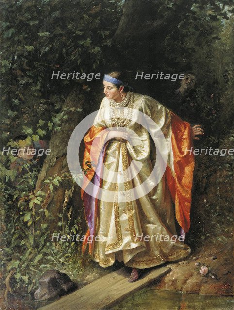 'Hide and Seek', 1893.  Artist: Sergei Gribkov