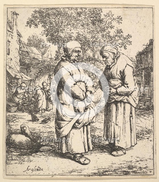 Two Gossips, 1610-85. Creator: Adriaen van Ostade.