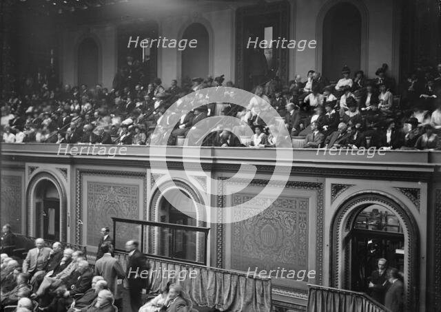 Wilson Before Congress...Shows Gallery And Rear of Chamber, 1913. Creator: Harris & Ewing.