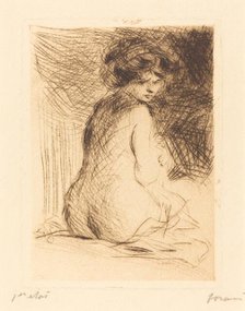 Nude Woman Seen from the Back, 1910. Creator: Jean Louis Forain.