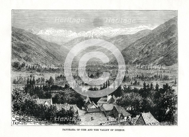Cier and the valley of Bagneres-de-Luchon, France, c1879.Artist: C Laplante