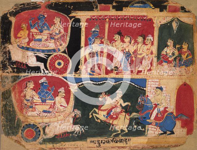 The Marriage of Pradyumna and Rukmavati, page from a Bhagavata Purana, c. 1525-50. Creator: Unknown.