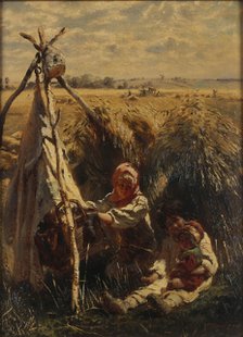 Children in the Fields, 1870. Artist: Makovsky, Konstantin Yegorovich (1839-1915)