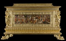 Scenes from the Story of Roman Lucretia-Front Panel of Cassone, c1410. Creator: Master of Charles of Durazzo.
